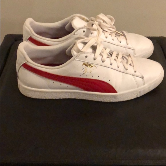 Puma “Clyde’s” Size 10, Red and White - Picture 2 of 4